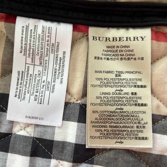 Authentic Burberry Nova Check Quilted Snap Button Down Jacket - Picture 8 of 8